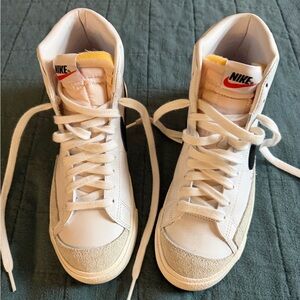 Nike Quilted Sneakers in Cream and White